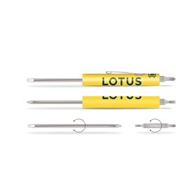 Reversible Blade Pocket Screwdriver with Button Top or optional tops
