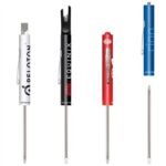 Reversible Blade Pocket Screwdriver with Button Top or optional tops